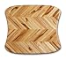 Proteak Teak Cutting Board-Inch Dock Cleat-Inch 14-by-12-by-1-Inch Herringbone Grain