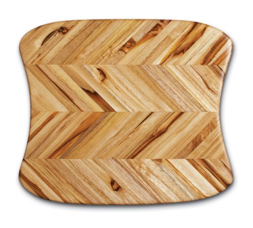 Proteak Teak Cutting Board-Inch Dock Cleat-Inch 14-by-12-by-1-Inch Herringbone Grain by Chopping Blocks