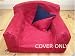 Burgundy Faux Suede Replacement Cover  For Classic Dog Chair From ExtraComfort 50x46x34 cm ( 20x18x13 inches)