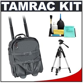 Tamrac 5265 CyberPack Multi-Purpose Rolling Photo/Computer Digital SLR Camera Backpack + Tripod + Accessory Kit for Canon Rebel XSi, XS, T1i, T2i, EOS 50D, 5D, 7D, Nikon D3000, D5000, D40, D60, D90, D300, D300s, Olympus Evolt E-30, E-450, E-520, E-620, and Sony Alpha A230, A330, A380, A450, A500, A550, A850