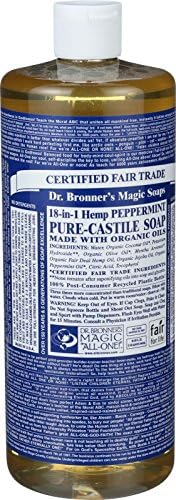 Dr Bronner Peppermint Castile Liquid Soap 1000ml