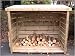 Large Wooden Log Store - 6' x 3' Made with FSC Timber guaranteed  to last for 15 years