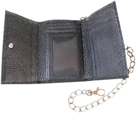 The Best Leather Trifold Biker Wallet with Chain with RFID protection from Skorch