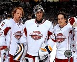 Brian Campbell , Ryan Miller, Daniel Briere , 10x8