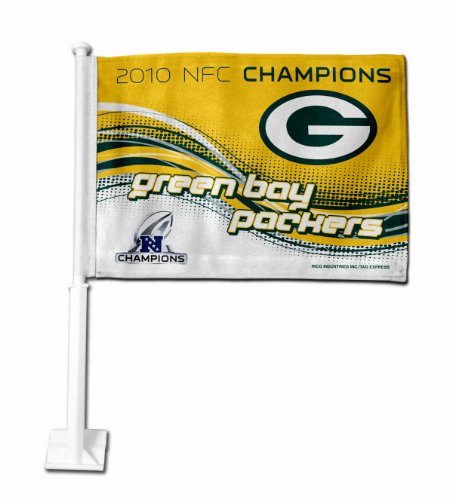 NFL Green Bay Packers 2010 NFC Champion Car Flag