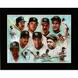 Professionally Framed New York Yankees Captains POSTER Jeter Mattingly Munson - 11x17 with RichAndFramous Black Wood Frame