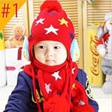 選べる7色 ニット帽子とマフラー セット耳まであったかキャップ ベビー キッズ 子供用 ニットキャップかわいい 赤ちゃんニット帽誕生日 出産祝い 記念写真の衣装にベビー 防寒帽子 (＃1)
