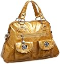KATHY Van Zeeland Turn It Up Satchel,Mustard,one size