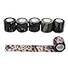 Goodlucky365 6 Rolls Self-adhesive Non-woven Outdoor Camouflage Wrap Rifle Hunting Cycling Tape Waterproof Camo Stealth Tape
