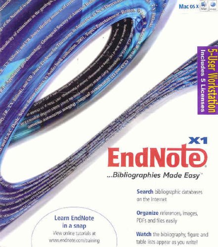 Endnote X1 5U Wkstn Mac