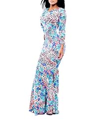 Sexy Long Sleeves Leopard Print Mermaid Stretchy Full Length Bodycon Dress/Evening Dress/Maxi Dress 