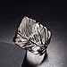 Merdia Fashionable Alloy Metal Arched Leaf Shaped Wide Arm Cuff Bangle Bracelet(Grey)