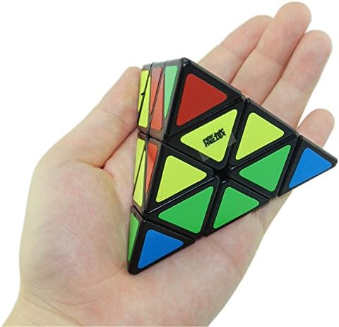 D-FantiX Moyu Pyraminx Speed Cube Puzzle Black with Free Stand