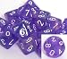 Borealis Polyhedral 16mm Purple w/white d10 Dice