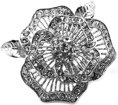 Flower Rhinestone Brooch / Vintage Style Brooch / Brooch Wedding Bouquet / Rhinestone Brooch