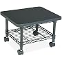 Safco 5206BL Underdesk Mobile Printer/Fax Stand, 19w x 16d x 13-1/2h, Black