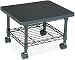 Safco 5206BL Underdesk Mobile Printer/Fax Stand, 19w x 16d x 13-1/2h, Black