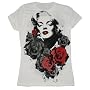 TS556 Marilyn Monroe Roses Juniors T-Shirt