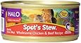 Halo Spot's Stew Natural Canned Chicken and Beef Recipe Food for Cats, 5-1/2-Ounce,12 pack