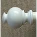 Button Wood Finial in White finish for a 1-3/8" dowel rod - 2/pack [CAPITOL CITY LUMBER]