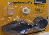 Produkt-Bild: Antibeschlag Schwimmbrille im SET, mit Nasenklammer, Ohrenst&ouml;psel, Taucherbrille / Schwimm Brille schwarz (LHS)