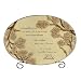 Grasslands Road Falling Leaves Large Oval Give Thanks Raised Leaf Serving Platter with Stand