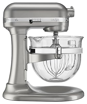 KitchenAid KF26M22SR Professional 600 Design Series with Glass Bowl - Sugar Pearl Silver