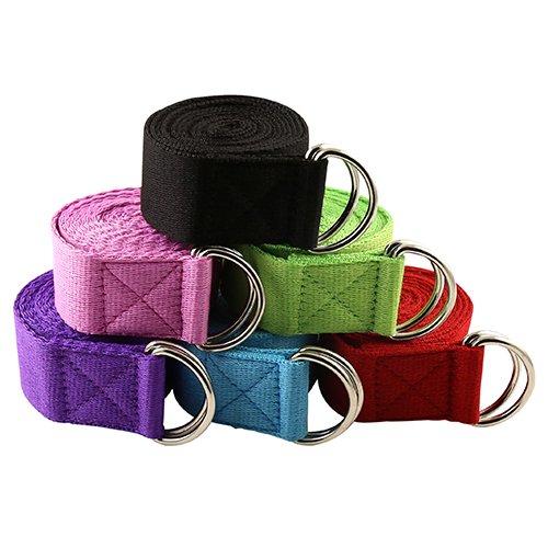 Fit Spirit® Set of 2 Fitness Exercise Yoga Straps 6ft, 8ft, 10ft - Pick Your Color and Size