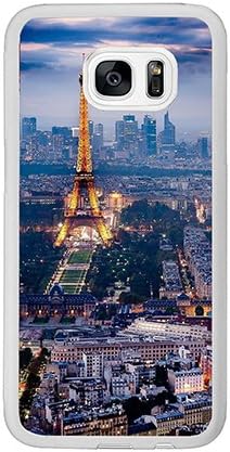 Samsung Galaxy S7 Edge Color Works Paris Eiffel Tower Night View Theme White PC Hard Case For Samsung Galaxy S7 Edge 5.9 Inch Phone Case