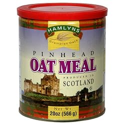 Hamlyn's Pinhead Oatmeal, 20-Ounce Tins (Pack of 6)
