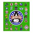 Negro BB League Logos 100 % Cotton Afghan