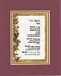 Touching and Heartfelt Poem for Nurses - To a Special Nurse Poem on 11 x 14 inches Double Beveled Matting