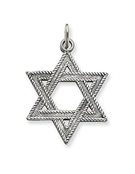 Sterling Silver Antiqued Star Of David Charm