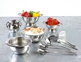 10 PIECE STAINLESS STEEL COOKS COLLECTION