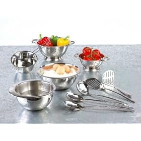 10 PIECE STAINLESS STEEL COOKS COLLECTION