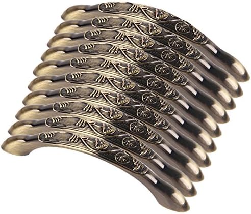 Jiqimao99 10 pcs Vintage Wardrobe Door Drawer Cabinet Pull Handles Knobs Hardwares 128mm