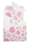 Fleuresse 112617 Fb. 4  Satin-Bettw&auml;sche 2-teilig, pink, 135x200cm