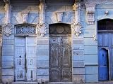 Building Facades in Evening Light, Cienfuegos, Cuba, West Indies, Central America Stretched Canvas Poster Print