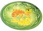 Green fish birdbath