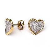 14KYG Diamond Heart Earrings