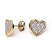 14KYG Diamond Heart Earrings
