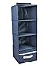 iwill CREATE PRO 4-Shelf Hanging Closet Organizer with Drawer, Thick Wooden Boards Inside, Suit for Clothes, Sweaters, Shoes Storage, Navy Blue Dot