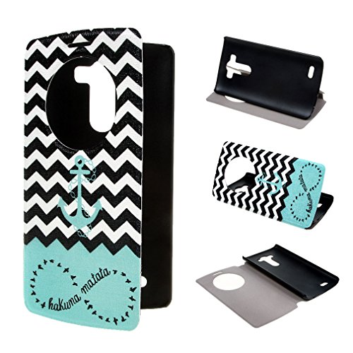 LG G3 Case , ivencase View Window Painting Art Anchor Style Design PU Leather Flip Stand Case Cover For LG G3 + One 