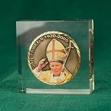 Acrylic Paperweight - Pope John Paul II Medal