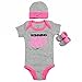 Nike Infant Girl's Winning Ain't Easy Heather Dark Grey 3-Piece Set Sz: 0-6M