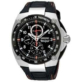 Seiko Men's Chronograph/multifuction Leather Watch