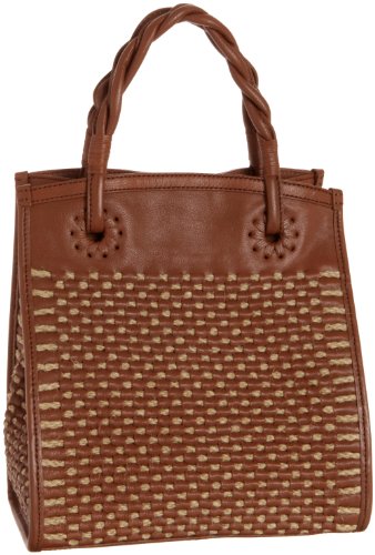 Jack Rogers Marseilles Square Tote,Cognac,One Size