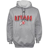 adidas Utah Utes Ash Book Smart Hoody Sweatshirt
