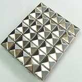 AutoM 100 PCS 10mm Leathercraft DIY Silver Metal Punk Spikes Spots Pyramid Studs Goth