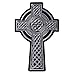 Celtic Cross Large Back Patch - 7.2x11 inch. Embroidered Iron on Patch
